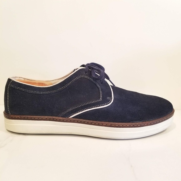 JOHNSTON & MURPHY Blue Suede Oxfords Leather Sneakers Men\'s Casual Shoes main image 10